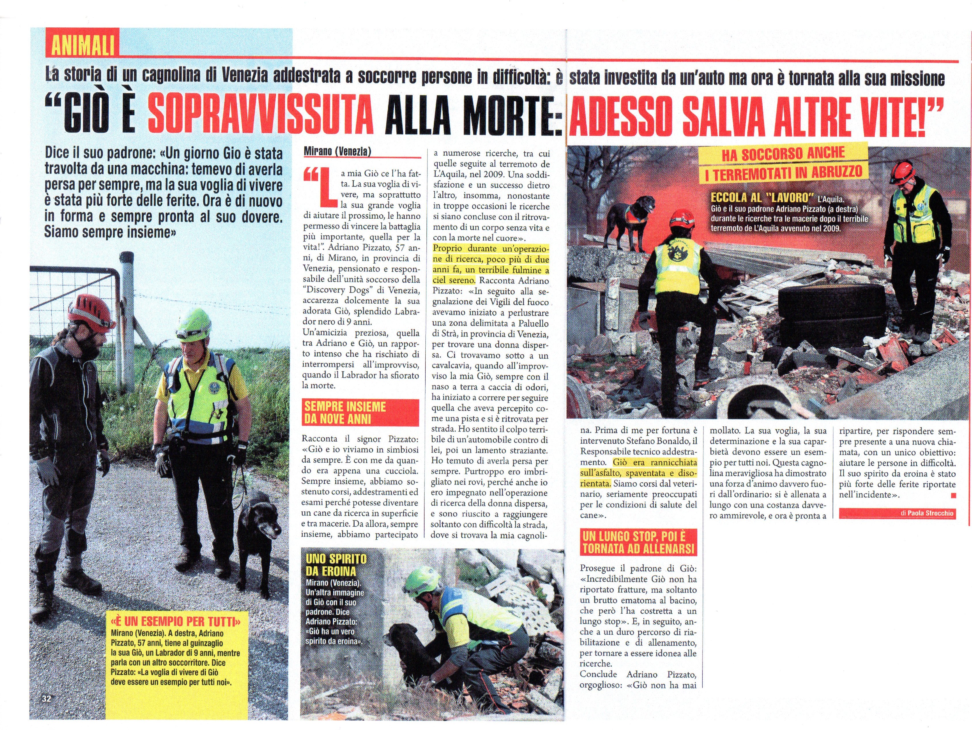 Articolo di Giò rivista settimanale GIALLO004