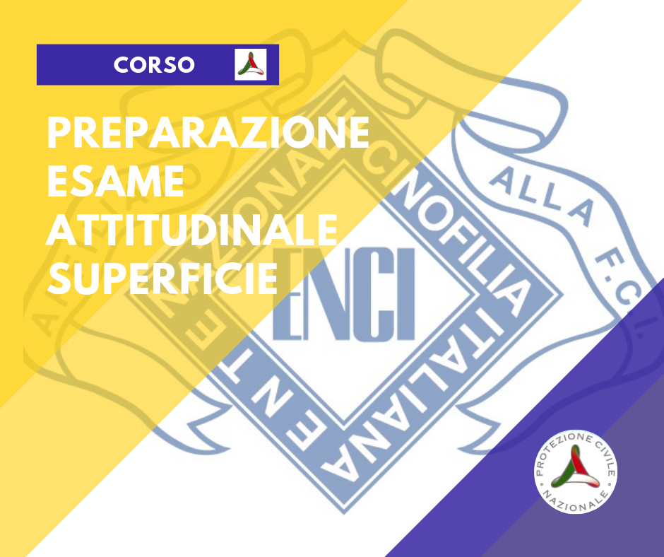 Corso di Preparazione Esame Attitudinale Ricerca Persone Scomparse in Superficie